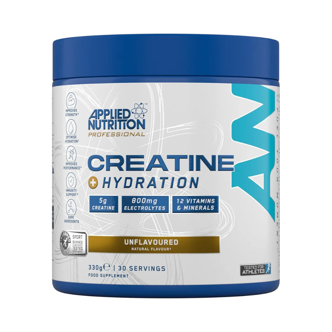 Applied Nutrition Creatine Monohydrate + Hydration 360g (Choice of Flavours) - Evolution Supplements - Applied Nutrition Creatine Monohydrate + Hydration Front