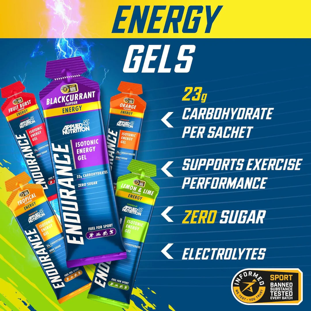 Applied Nutrition Endurance Energy Gel - 20x60g (Orange) - Evolution Supplements - Applied Nutrition Endurance Energy Gel Banner