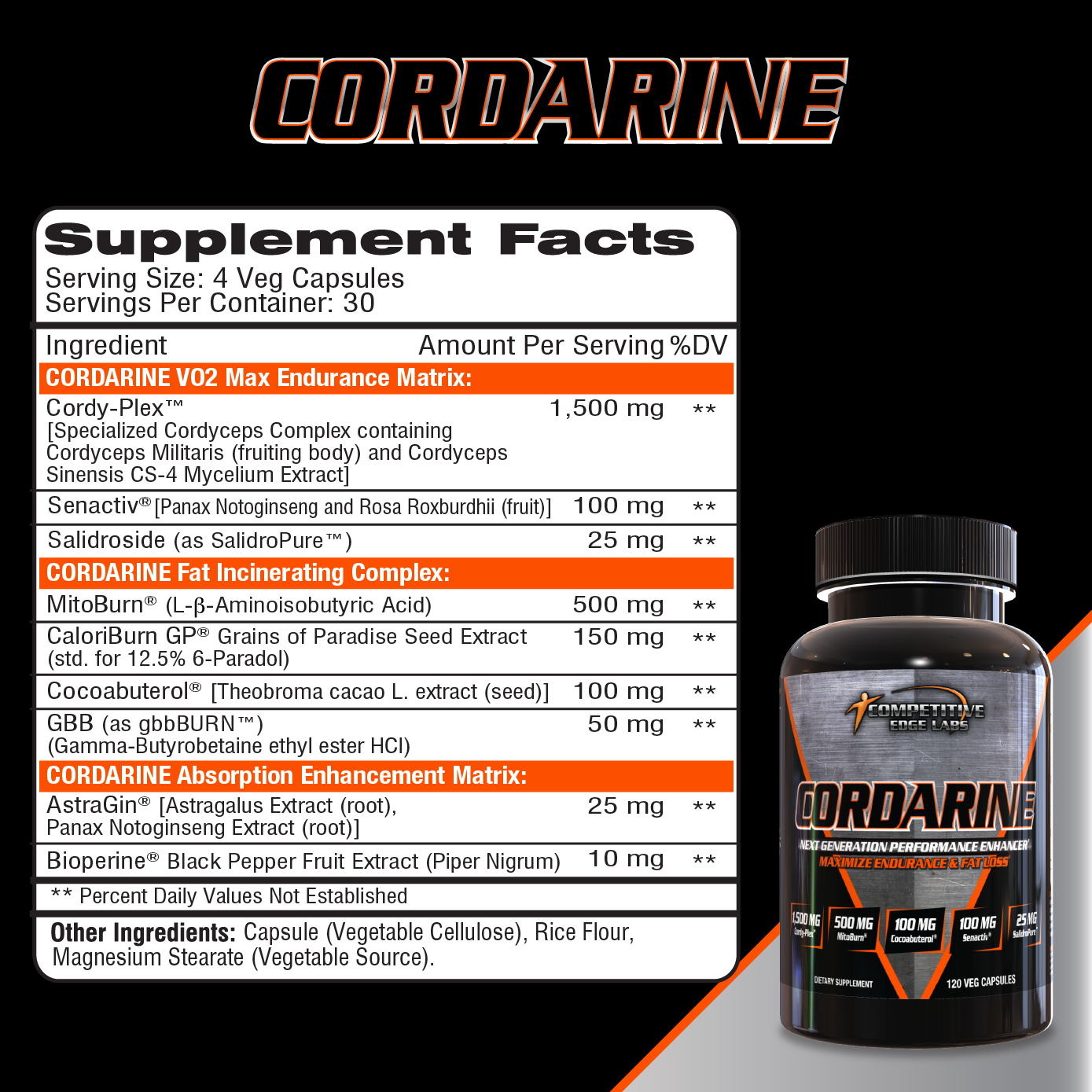 CEL Cordarine - 120 Veg Caps