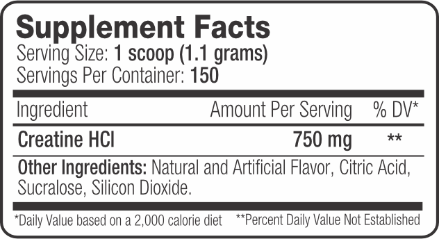 SNS Creatine HCl Powder – 150 servings