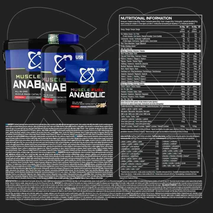 USN Muscle Fuel Anabolic: All-in-One Lean Mass Gainer for Muscle Growth