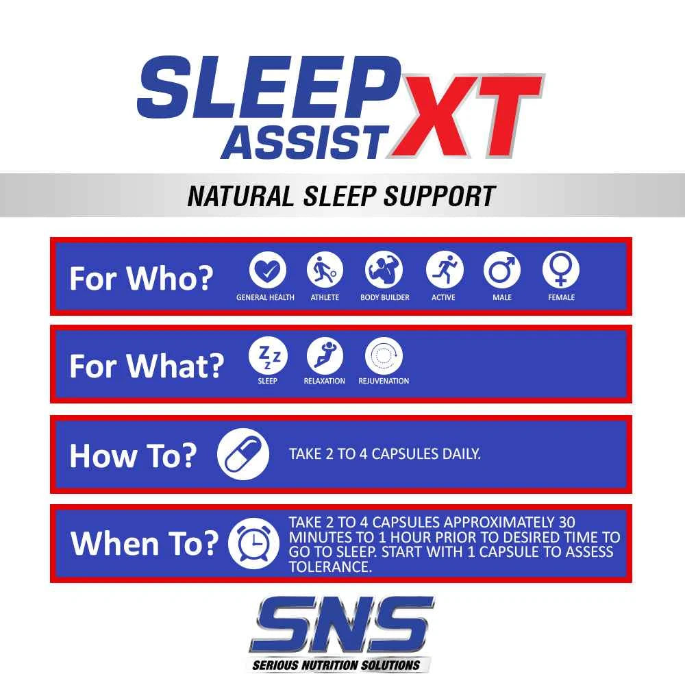 SNS Sleep Assist XT – 120 Veg Capsules