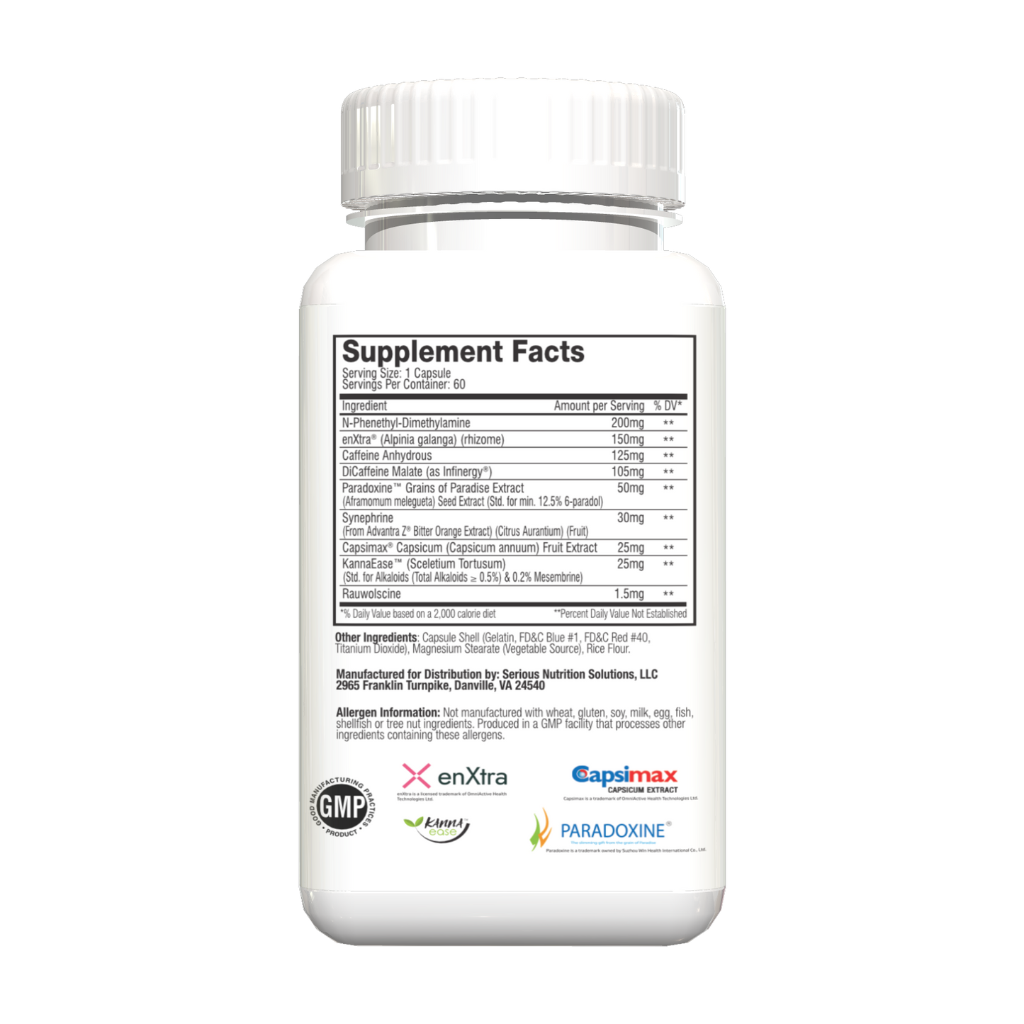 SNS Thermagize XT – 60 caps - Evolution Supplements - SNS Thermagize Rear