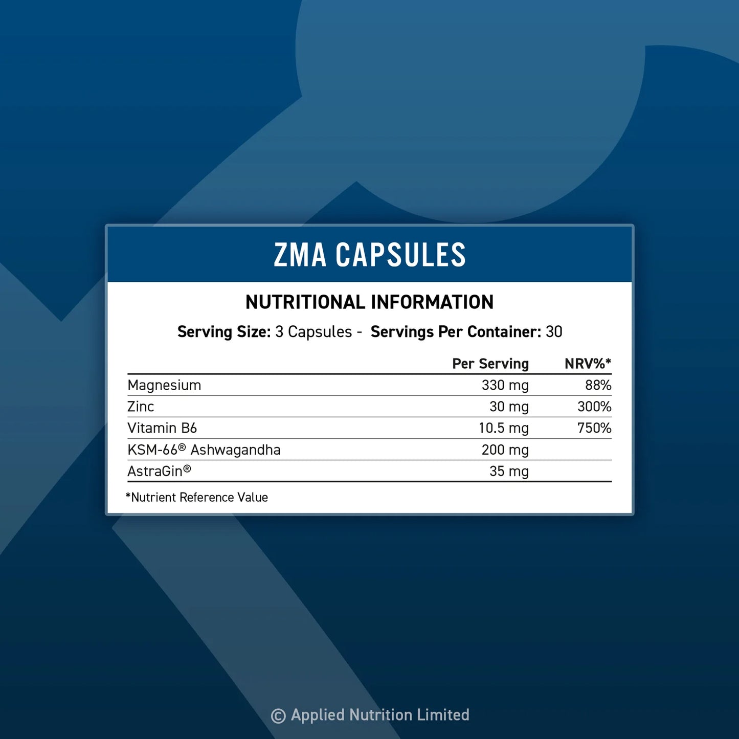 Applied Nutrition Zinc, Magnesium & Vitamin B6 - 90 Caps - Evolution Supplements