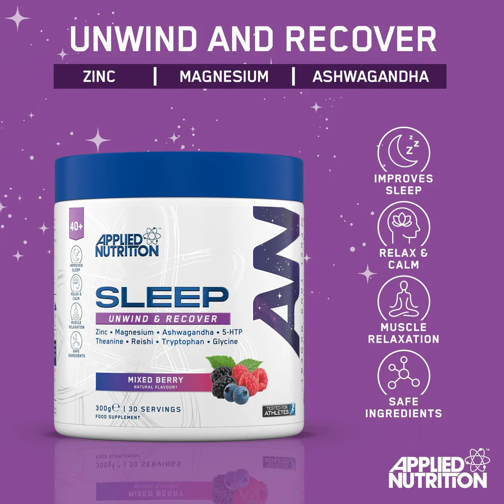Applied Nutrition Sleep Health 300g (Choice of Flavours) - Evolution Supplements - - Applied Nutrition Sleep Health Banner 2