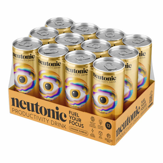 Neutonic Productivity Nootropic Energy Drinks - Box 12 Cans in Variety of Flavours