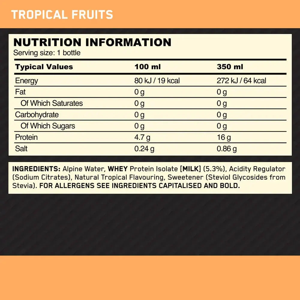 Optimum Nutrition Protein Water - Case of 12x350ml Optimum Nutrition