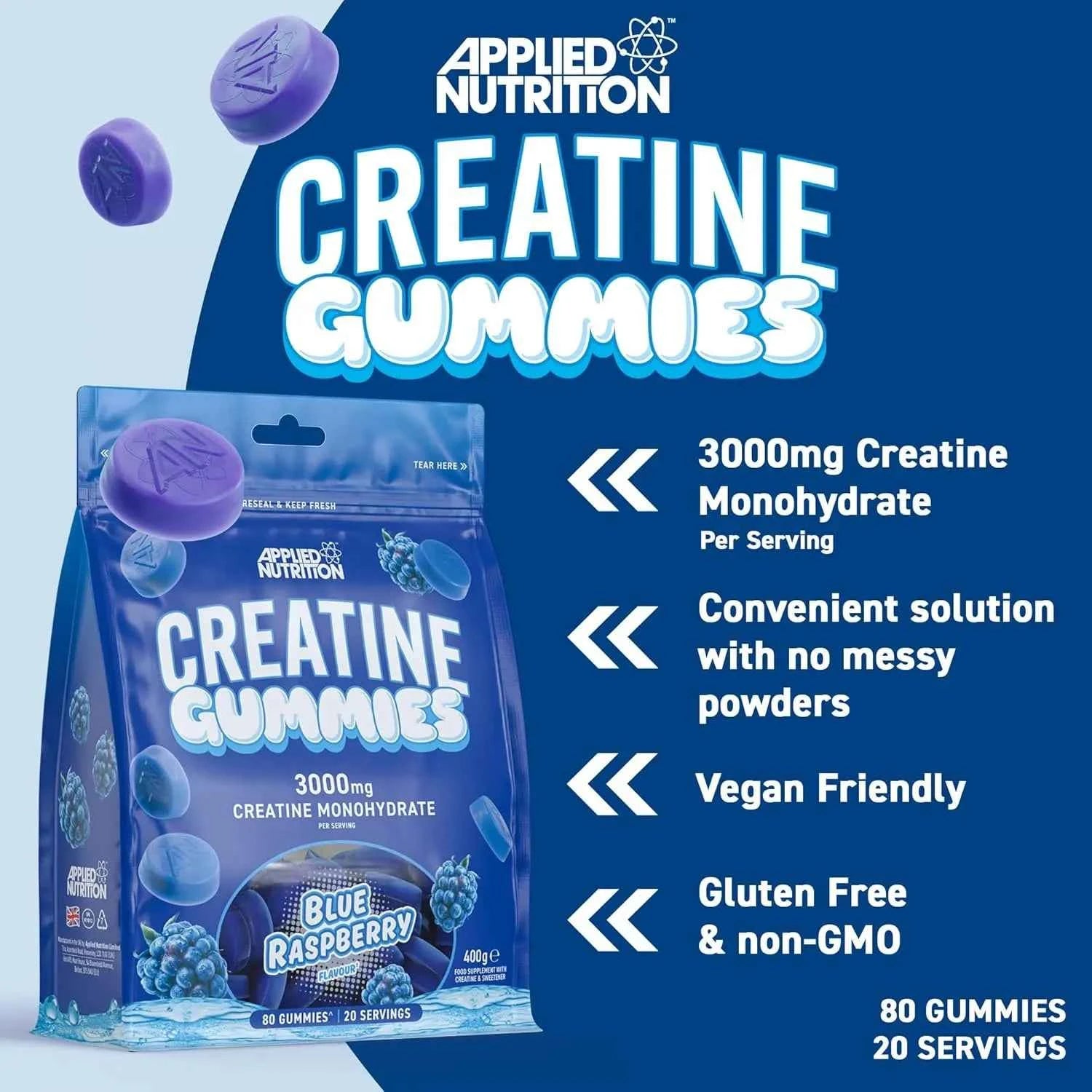 Applied Nutrition Creatine Gummies - 80 Fruit Flavored Chews