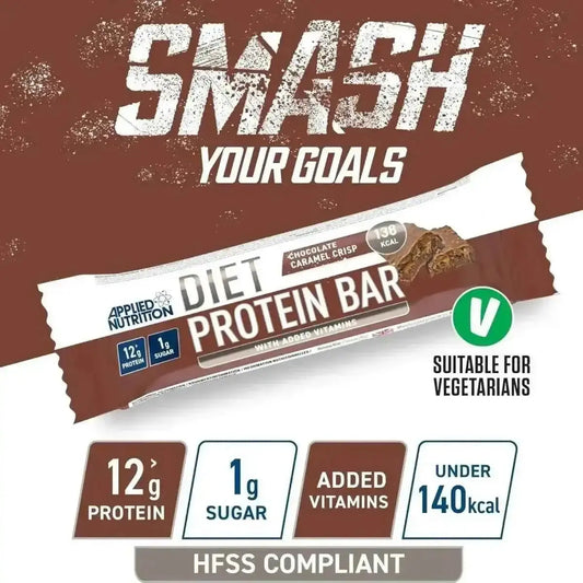 Applied Nutrition Diet Protein Bar - Single Bar or Box of 12 in Variety of Flavours