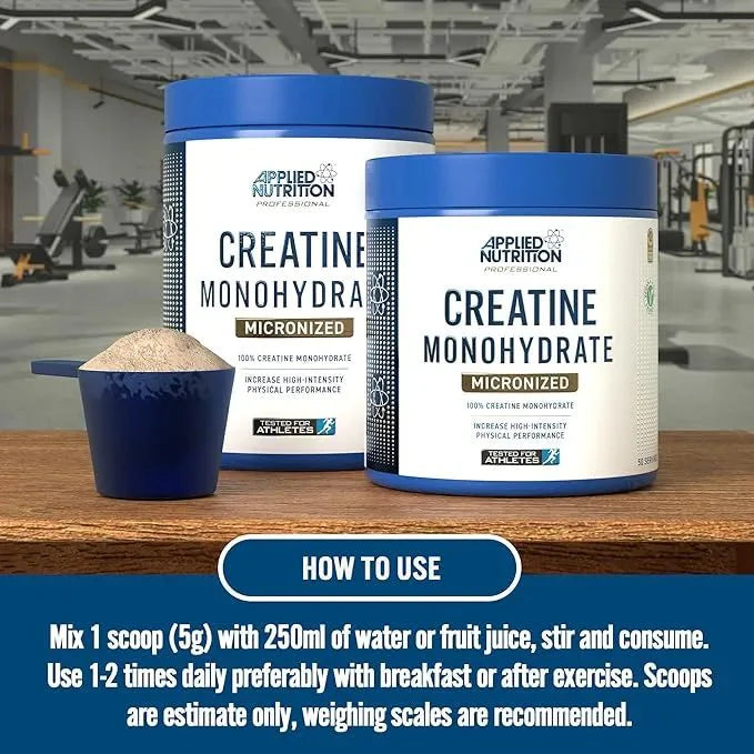 Applied Nutrition Creatine Monohydrate 250g (Choice of Flavours) - Evolution Supplements - Applied Nutrition Creatine Monohydrate 250g Banner 2