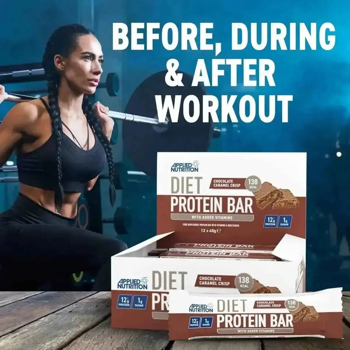 Applied Nutrition Diet Protein Bar - Single Bar or Box of 12 in Variety of Flavours