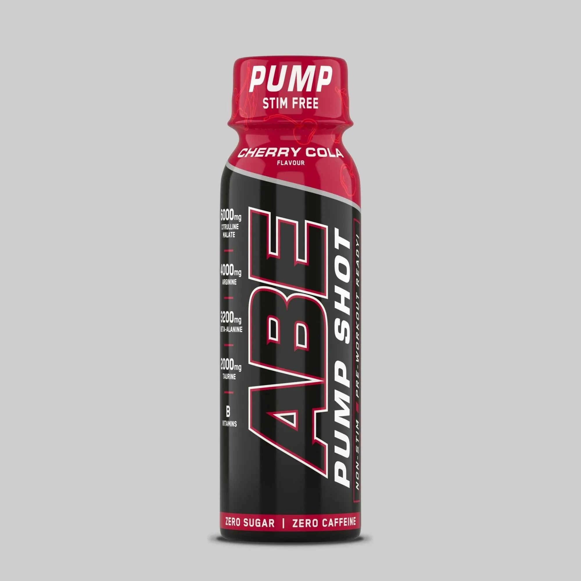 ABE Pump Pre Workout Shots - Stim & Caffeine Free - Box of 12 in Variety of Flavours