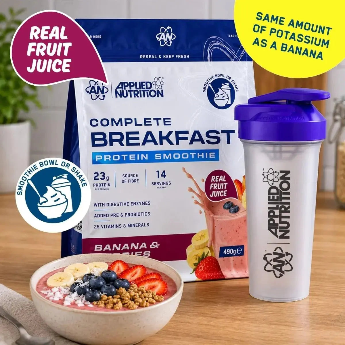 Applied Nutrition Complete Breakfast – High Protein Breakfast Smoothie | 14 Servings