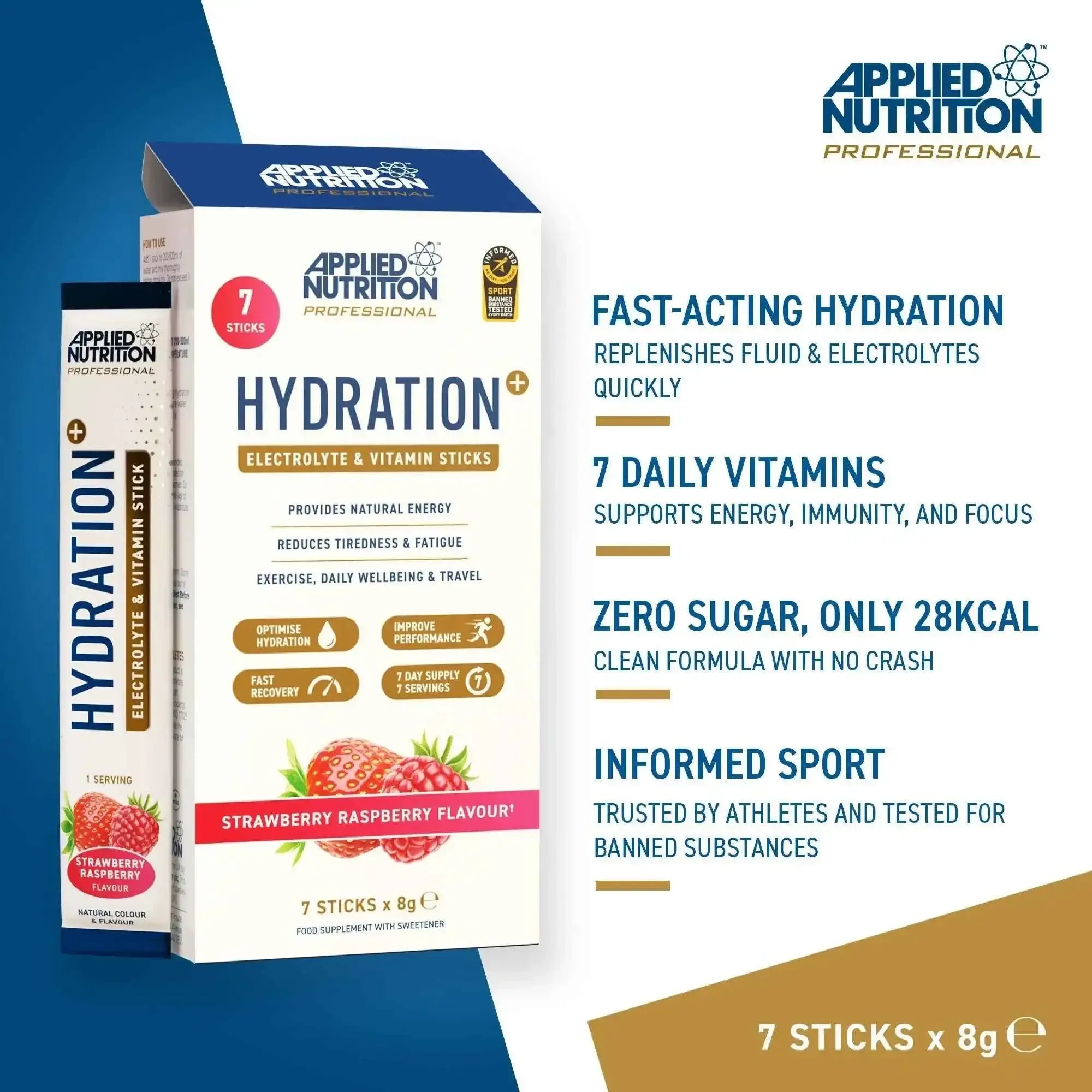 Hydration+ Electrolyte & Vitamin Powder Stick Pack