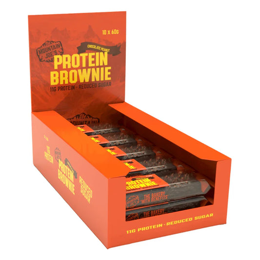 Mountain Joe's Protein Brownie Box (10x60g Box) - Variety of Flavours