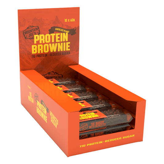 Mountain Joe's Protein Brownie Box (10x60g Box) - Variety of Flavours