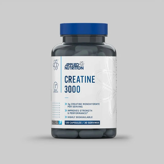 Applied Nutrition Creatine Monohydrate 3000 - 120 Capsules - Evolution Supplements - Applied Nutrition Creatine Monohydrate 3000 Front
