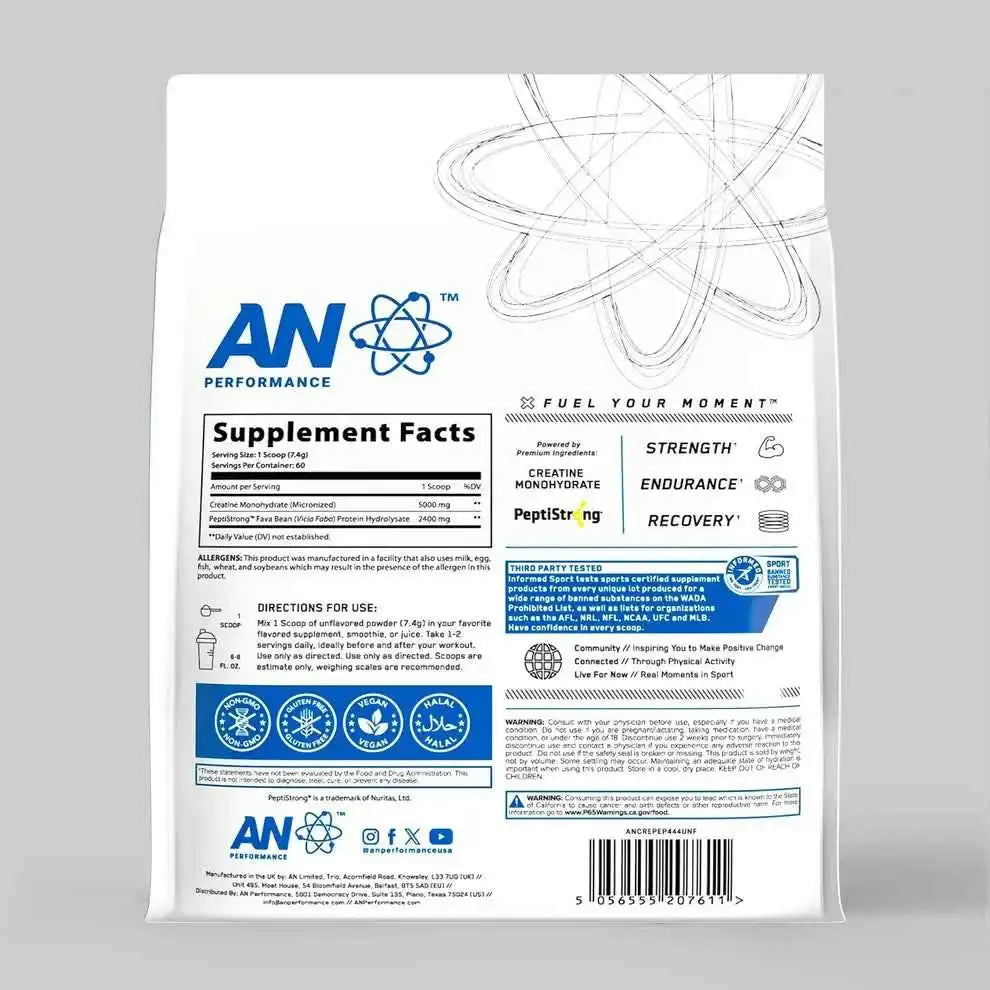 Creatine Monohydrate + Peptide 444g - (60 Servings)