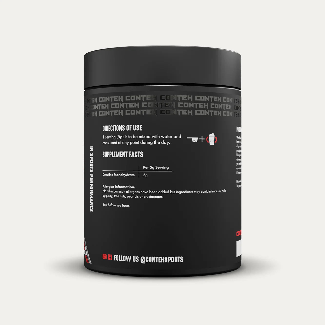 Conteh Sports Creatine Monohydrate 400g Unflavoured - 80 Servings