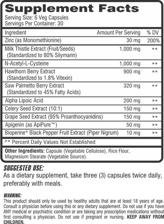 CEL Cycle Assist - 180 Veg Caps - Evolution Supplements - CEL Cycle Assist Ingredients List