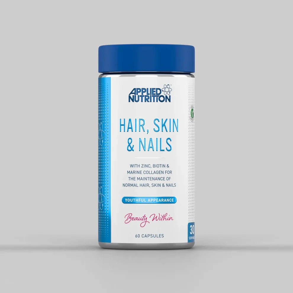 Applied Nutrition Hair Skin & Nails 60 Caps - Evolution Supplements - Applied Nutrition Hair Skin & Nails Front