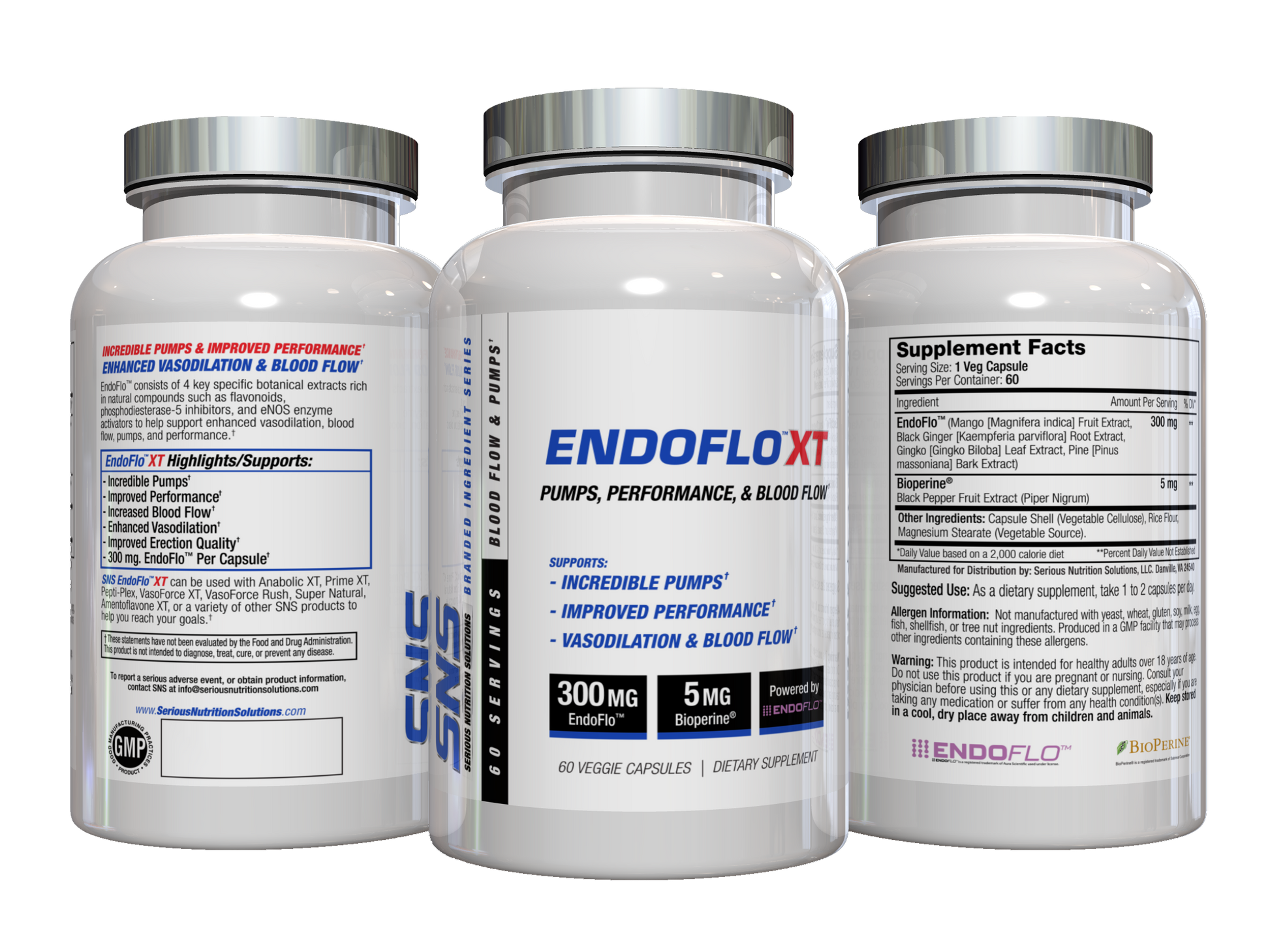 SNS EndoFlo XT - 60 Veg Caps