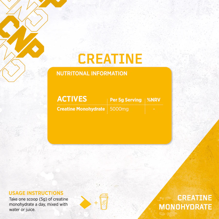 CNP Creatine Monohydrate Powder (Various Sizes) - Evolution Supplements