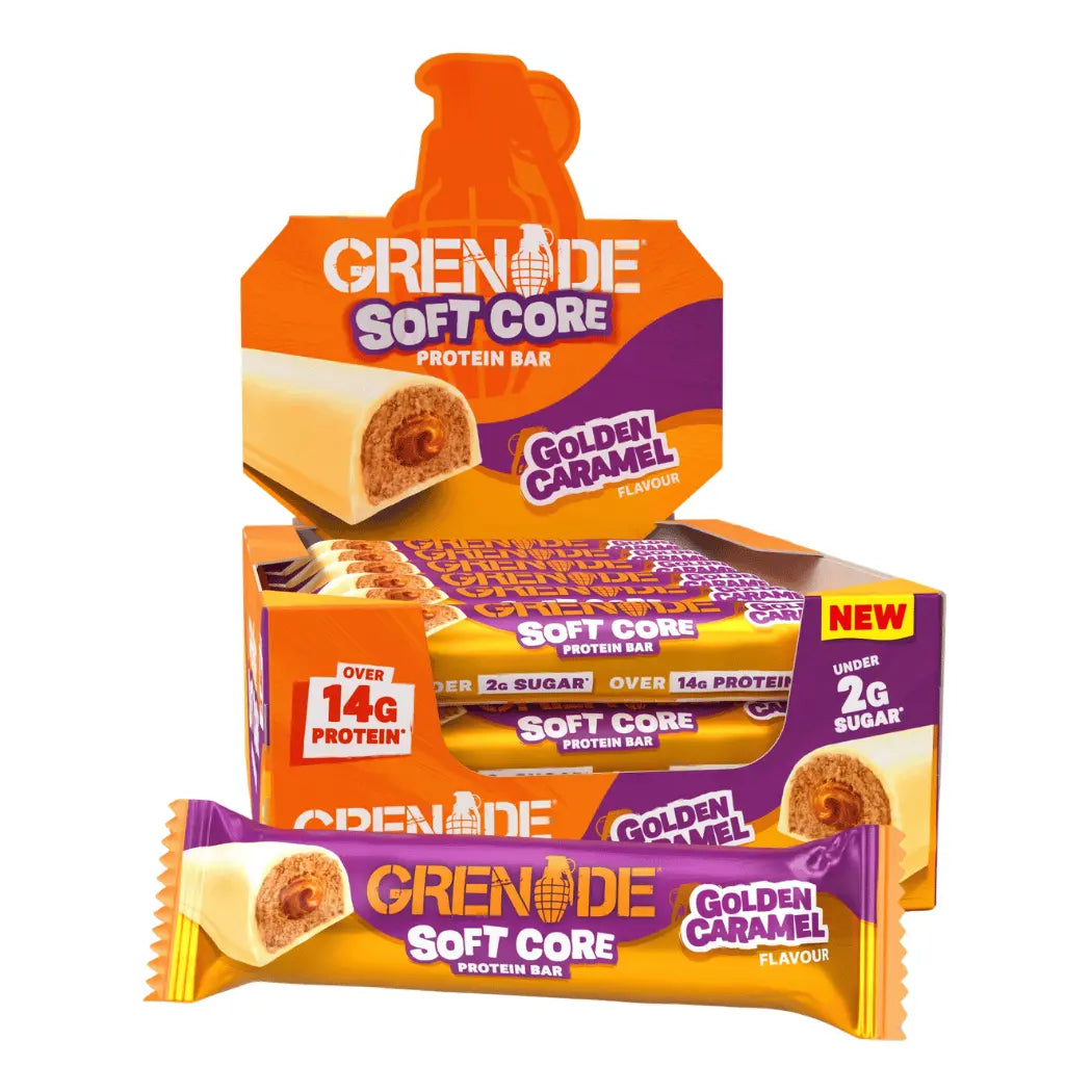Grenade Golden Caramel Soft Core Protein Bar Box (12 x 50g Bars)
