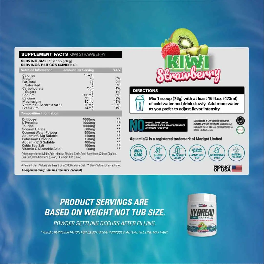 EHP Labs Hydreau Sports Hydration - 40 Servings