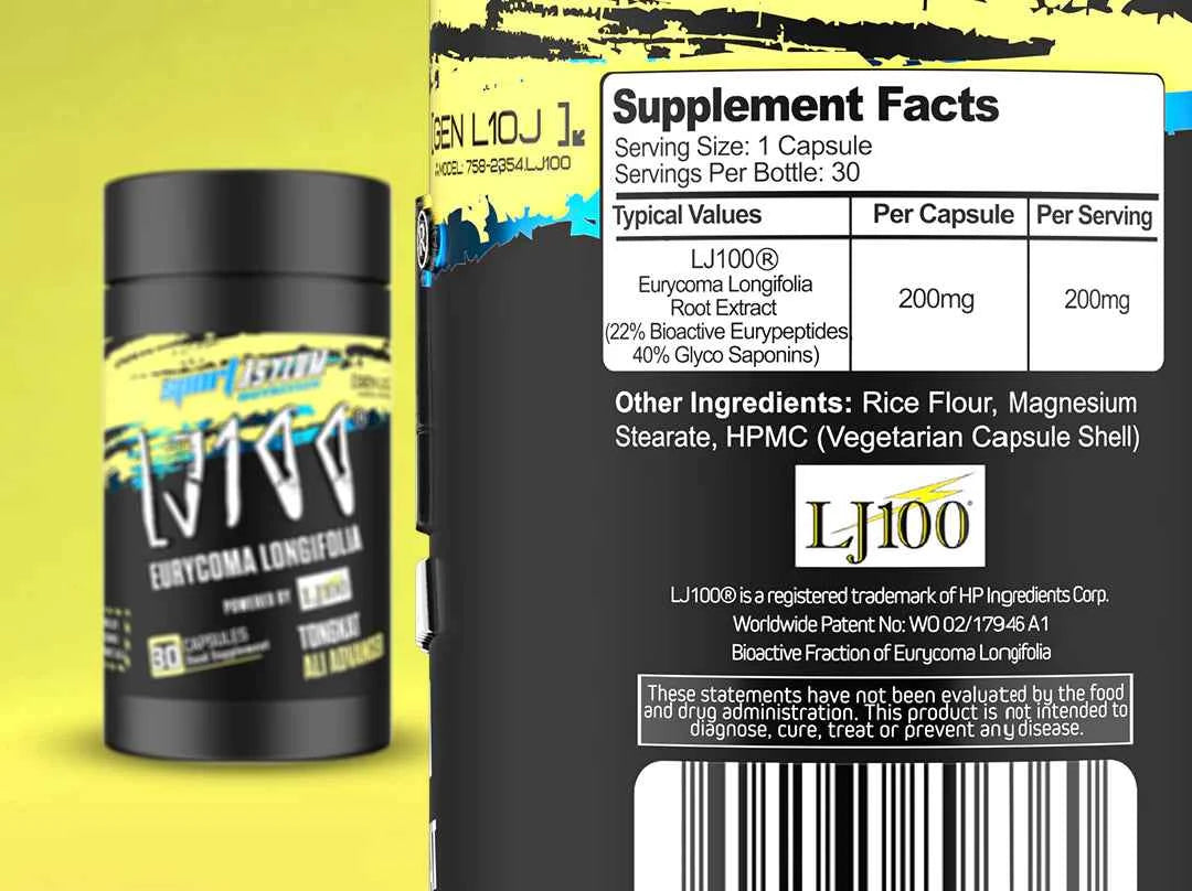 Sport Asylum Nutrition LJ100 Tongkat Ali Supplement Advanced - 30 Caps