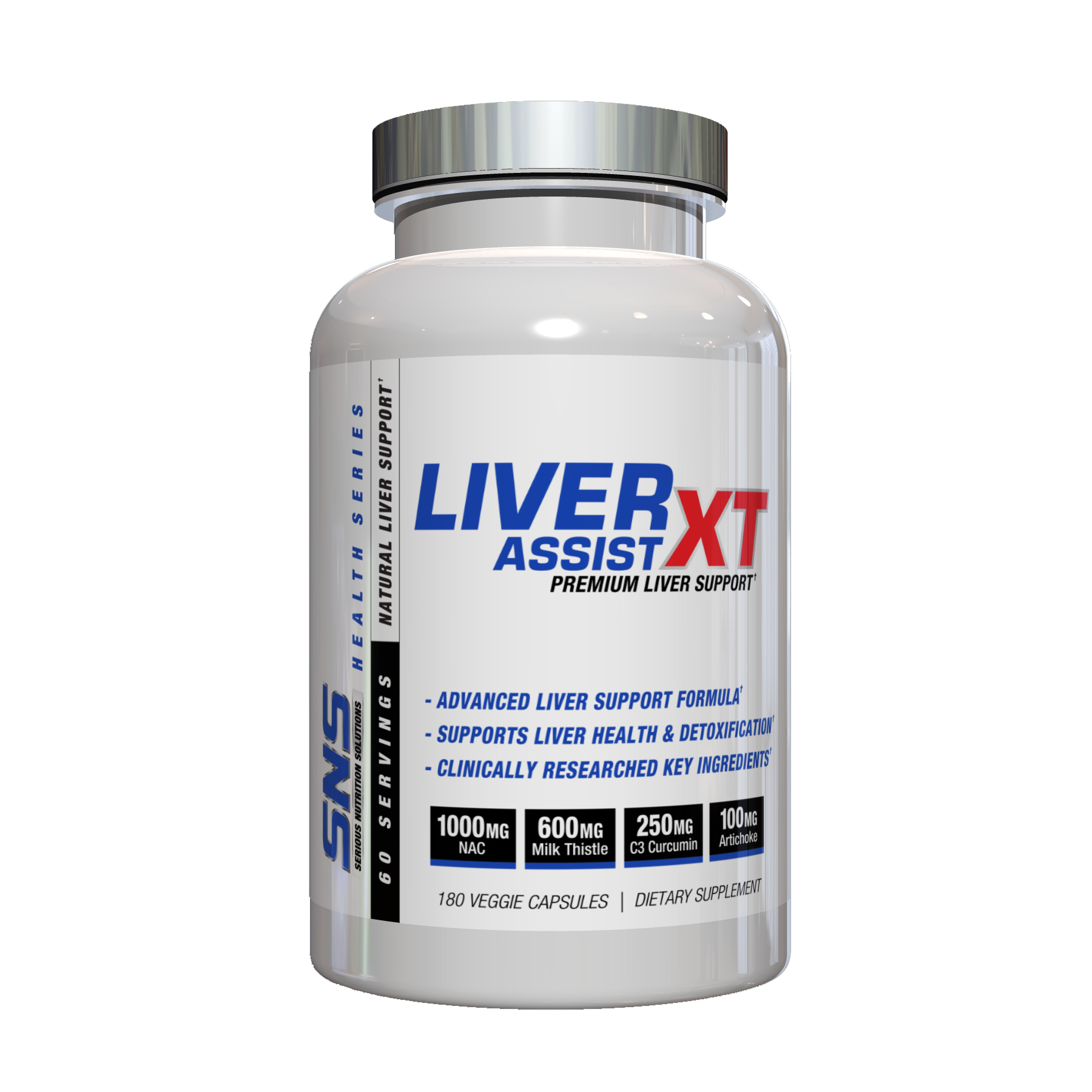 SNS Liver Assist XT - 180 Veg Caps - Evolution Supplements - SNS Liver Assist XT Front