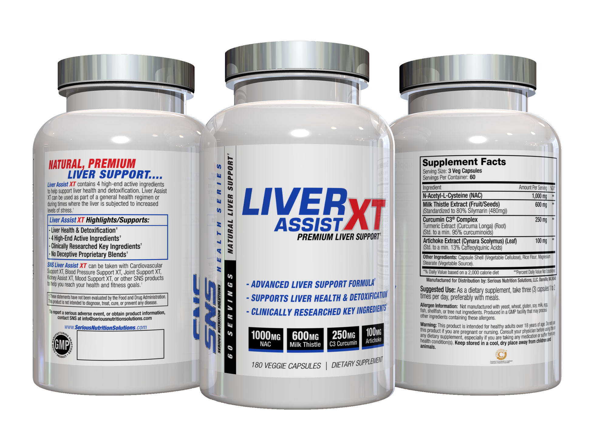 SNS Liver Assist XT - 180 Veg Caps