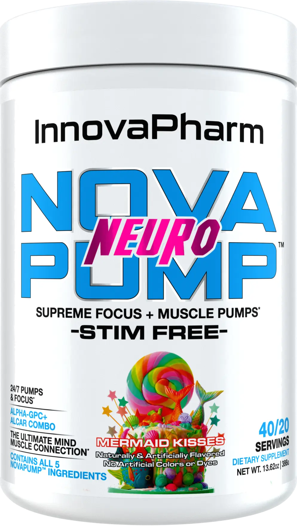 NovaPump Neuro Stim-Free Pre Workout Powder for Focus