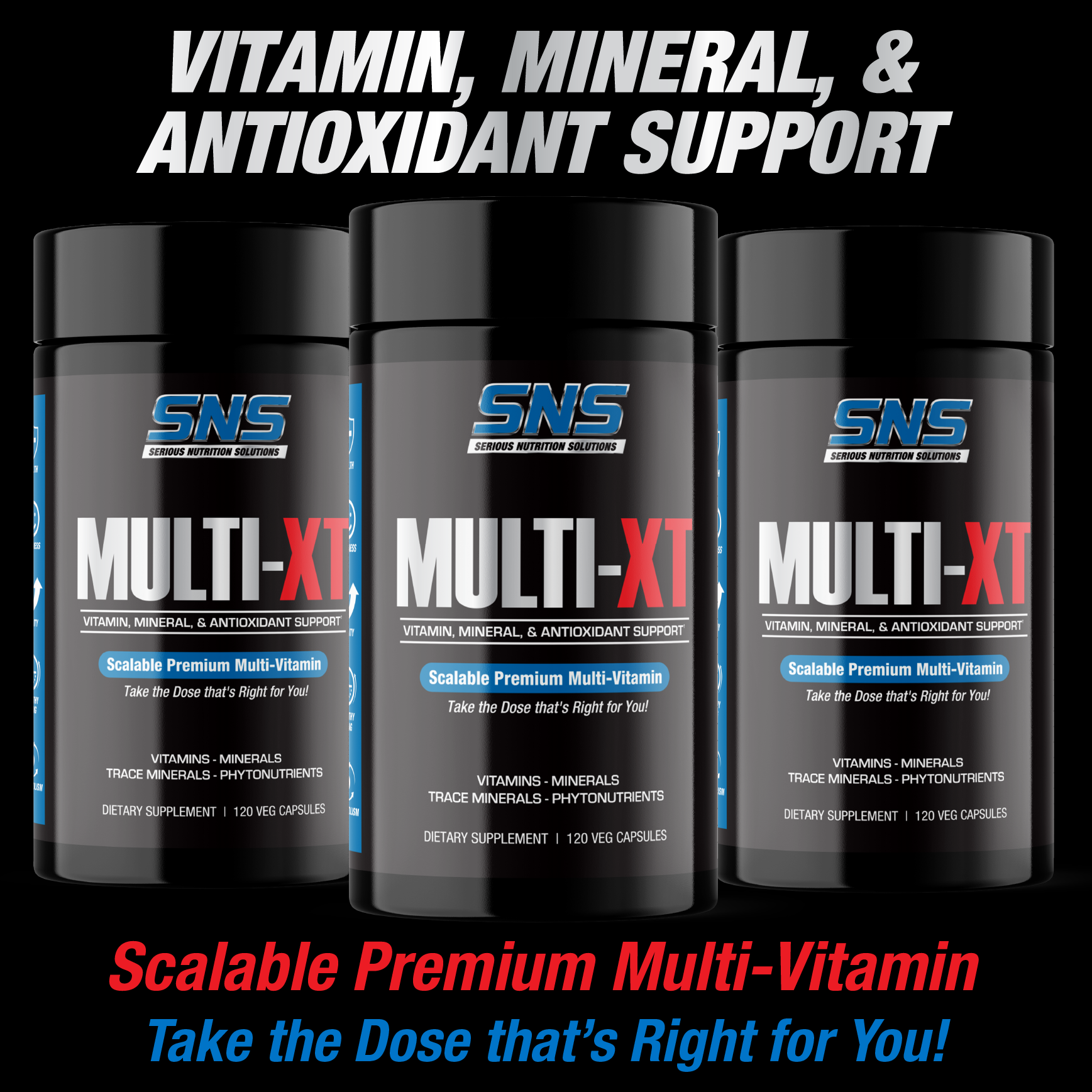 SNS Multi XT – Premium Scalable Multi-Vitamin & Mineral - 120 Veg Caps