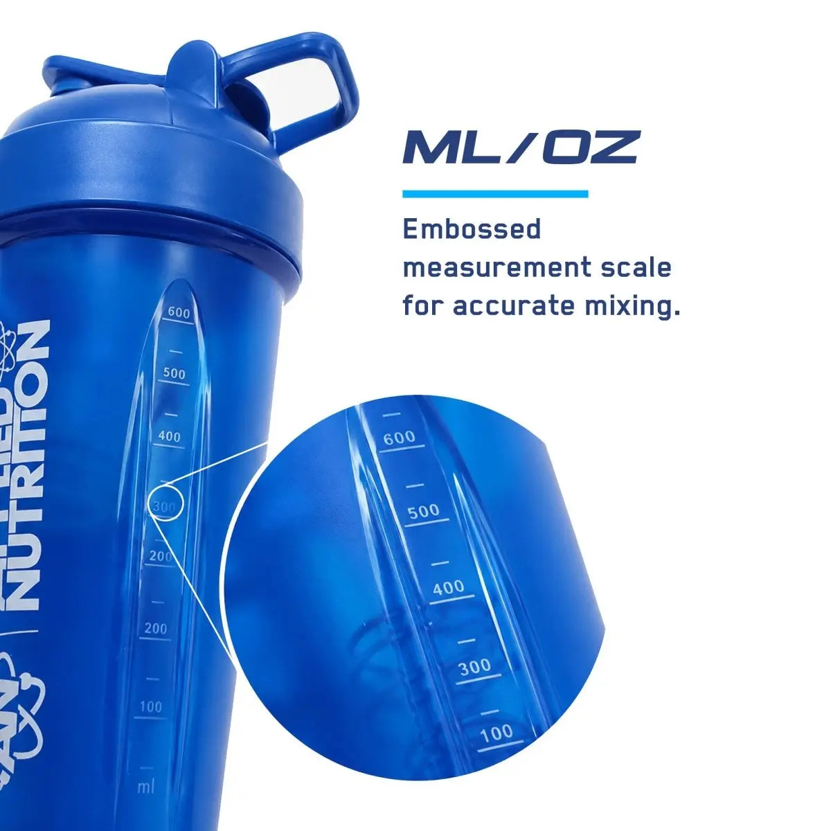 Applied Nutrition Blue Premium Shaker 800ml – Leak-Resistant Protein Shaker