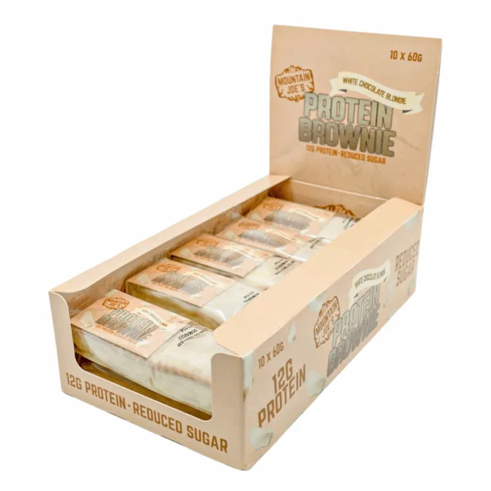 Mountain Joe's Protein Brownie Box (10x60g Box) - Variety of Flavours