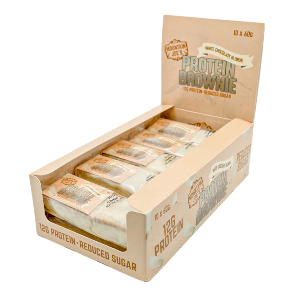 Mountain Joe's Protein Brownie Box (10x60g Box) - Variety of Flavours