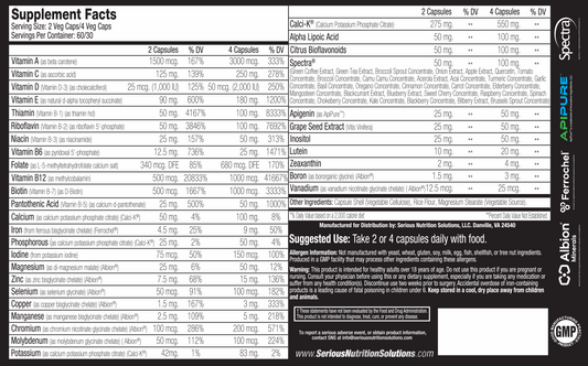 SNS Multi XT – Premium Scalable Multi-Vitamin & Mineral - 120 Veg Caps