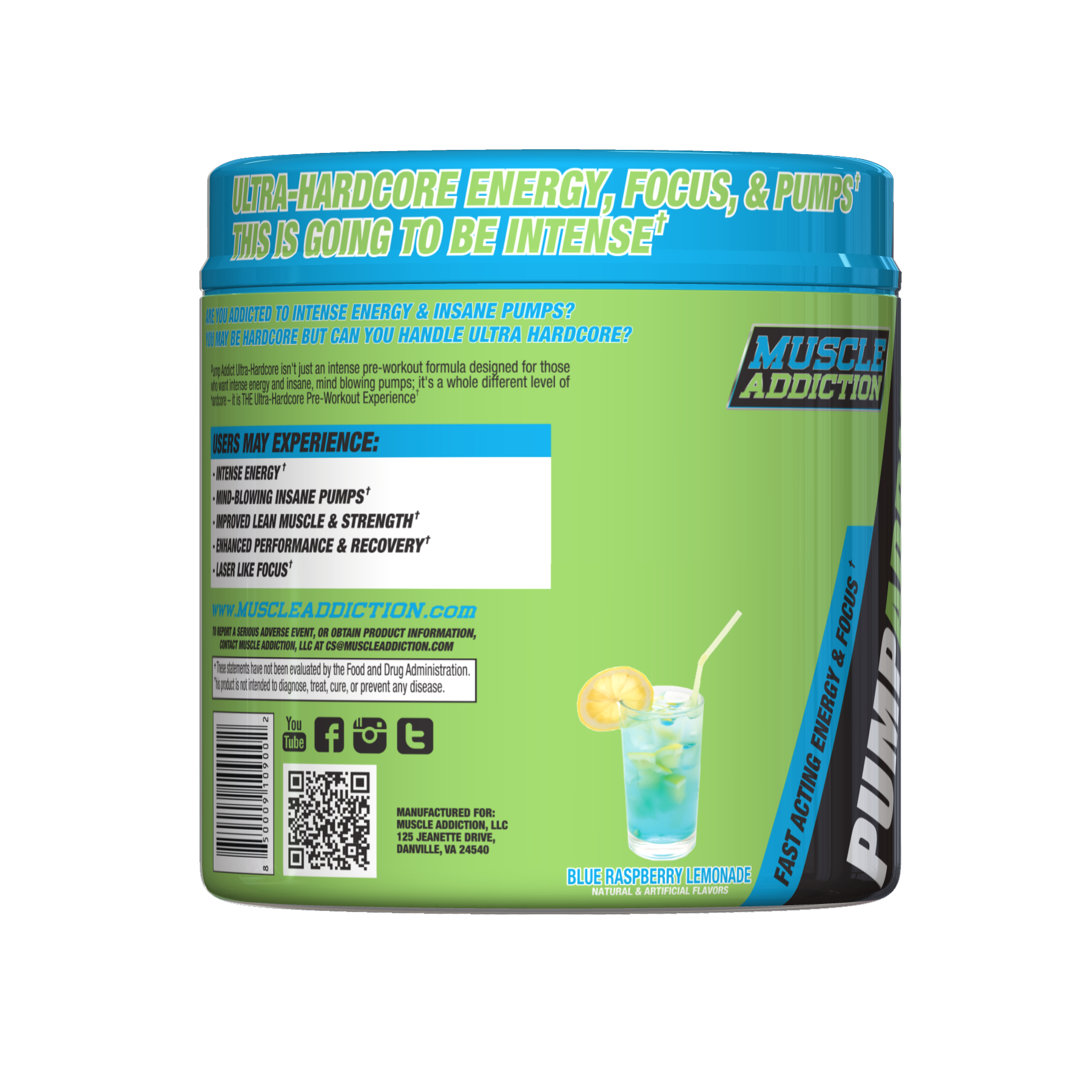 Muscle Addiction - Pump Addict Ultra Hardcore - Variety of Flavours