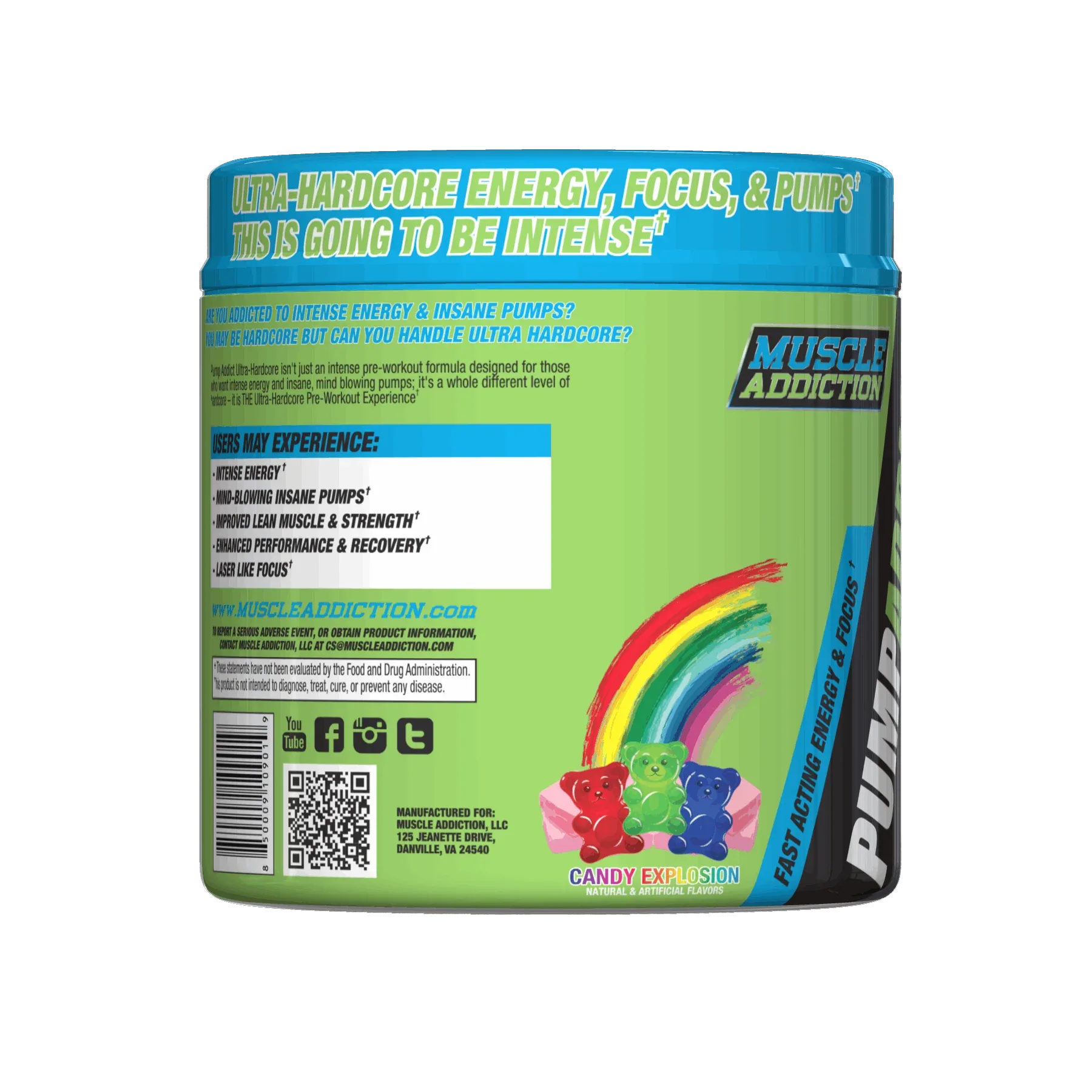 Muscle Addiction - Pump Addict Ultra Hardcore - Variety of Flavours