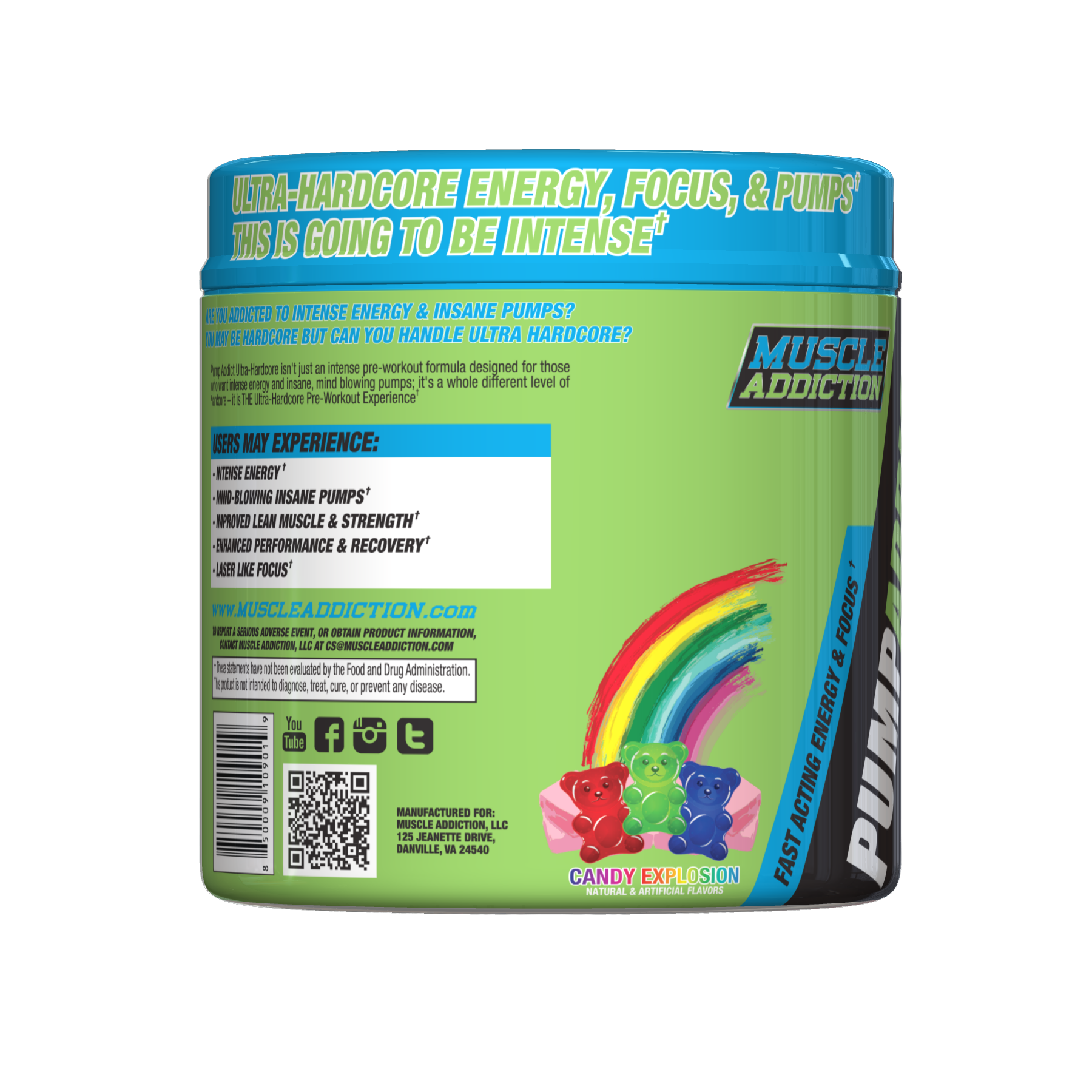 Muscle Addiction - Pump Addict Ultra Hardcore - Variety of Flavours