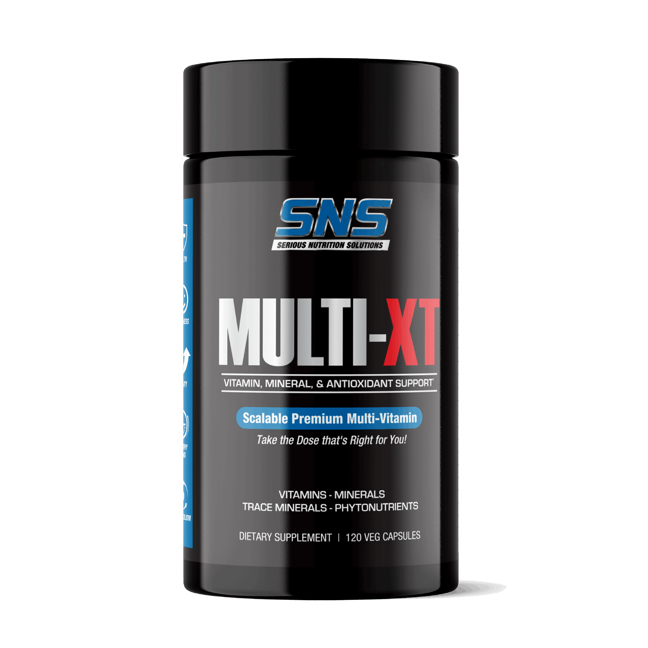 SNS Multi XT – Premium Scalable Multi-Vitamin & Mineral - 120 Veg Caps - Evolution Supplements - SNS Multi XT Front