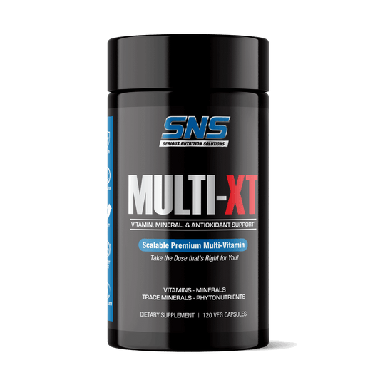 SNS Multi XT – Premium Scalable Multi-Vitamin & Mineral - 120 Veg Caps - Evolution Supplements - SNS Multi XT Front