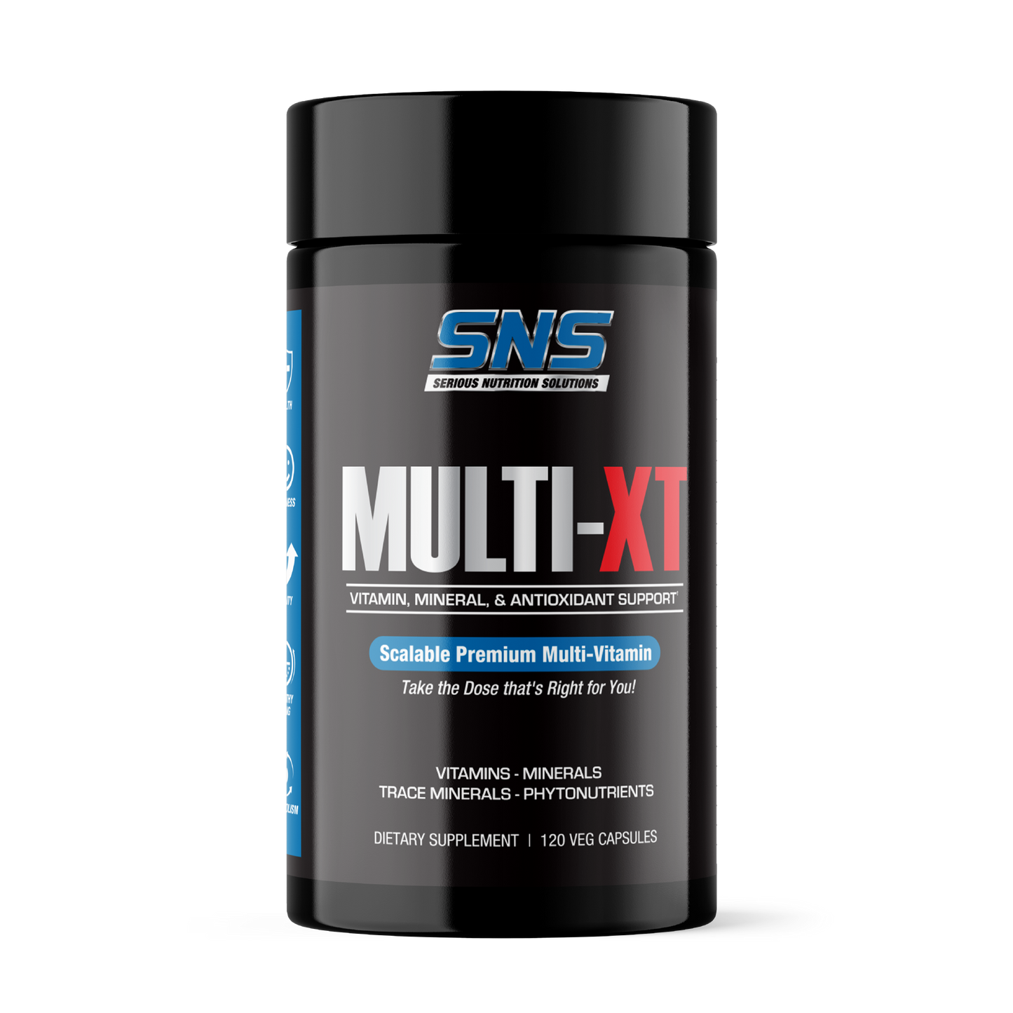 SNS Multi XT – Premium Scalable Multi-Vitamin & Mineral - 120 Veg Caps - Evolution Supplements - SNS Multi XT Front
