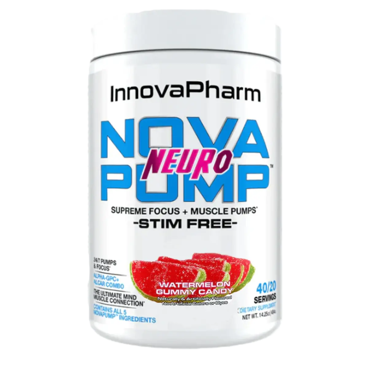 NovaPump Neuro Stim-Free Pre Workout Powder for Focus