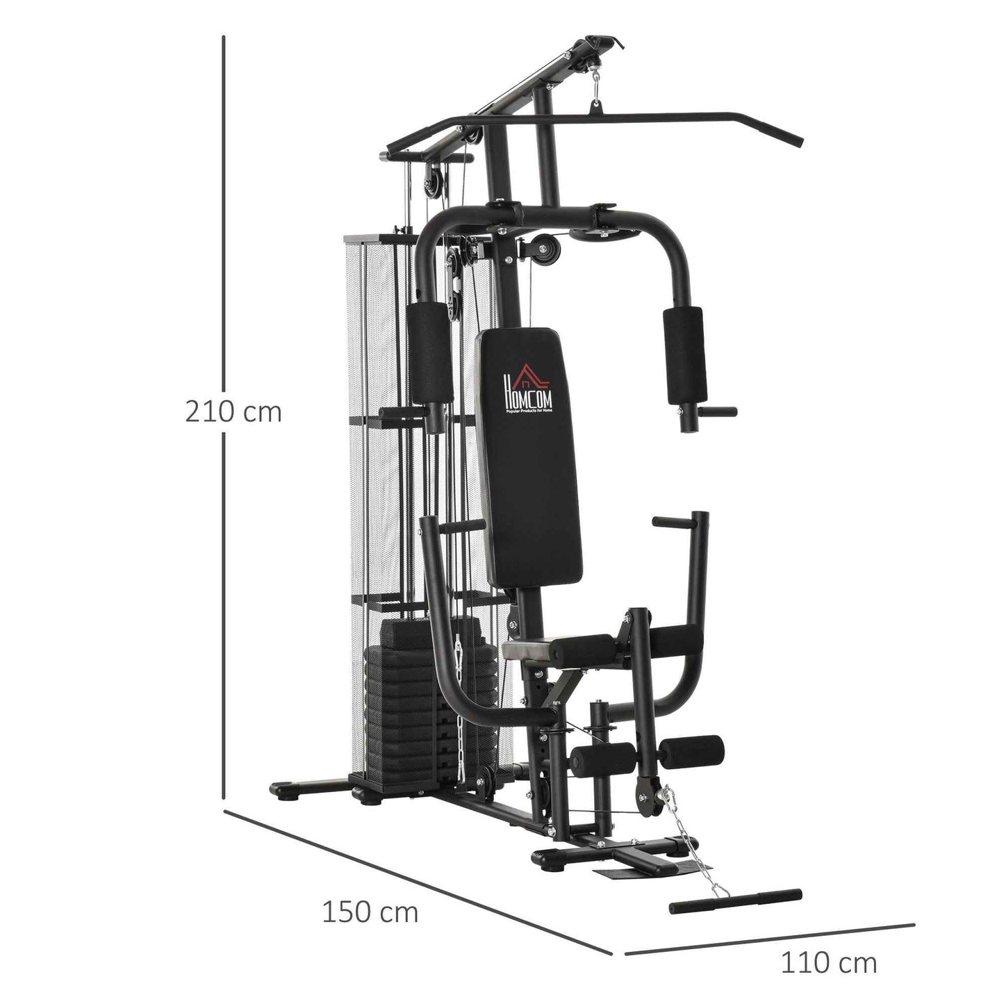 Multifunction Home Gym System Weight Training Exercise Workout Station