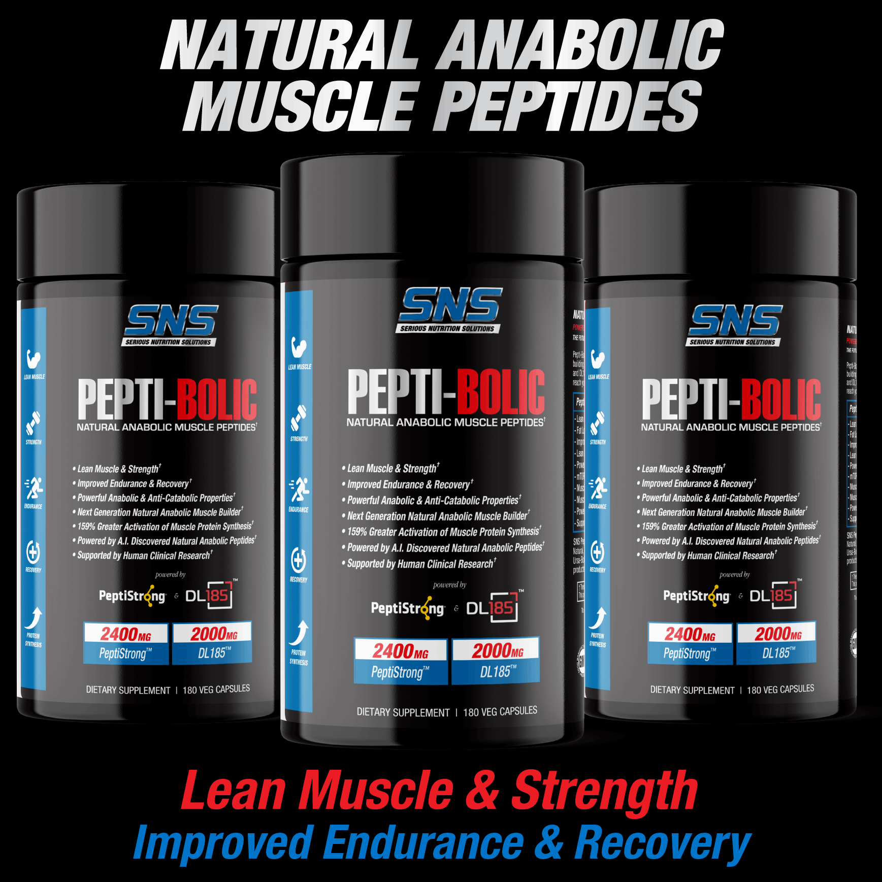 SNS Pepti-Bolic - 180 Veg Caps