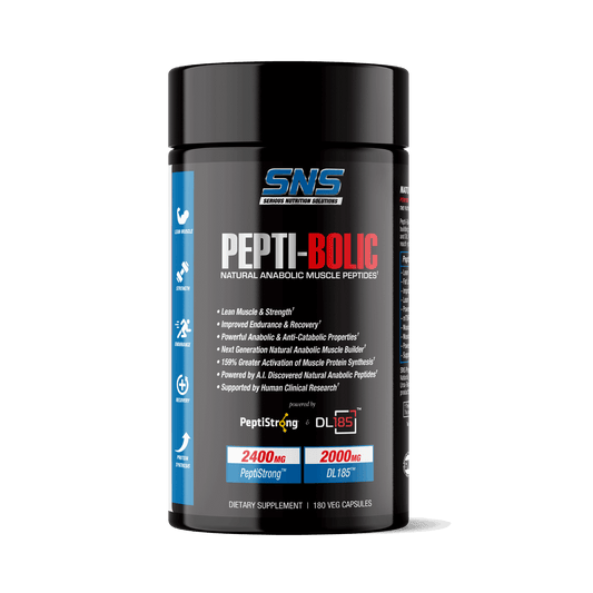 SNS Pepti-Bolic - 180 Veg Caps - Evolution Supplements - SNS Peptibolic Front