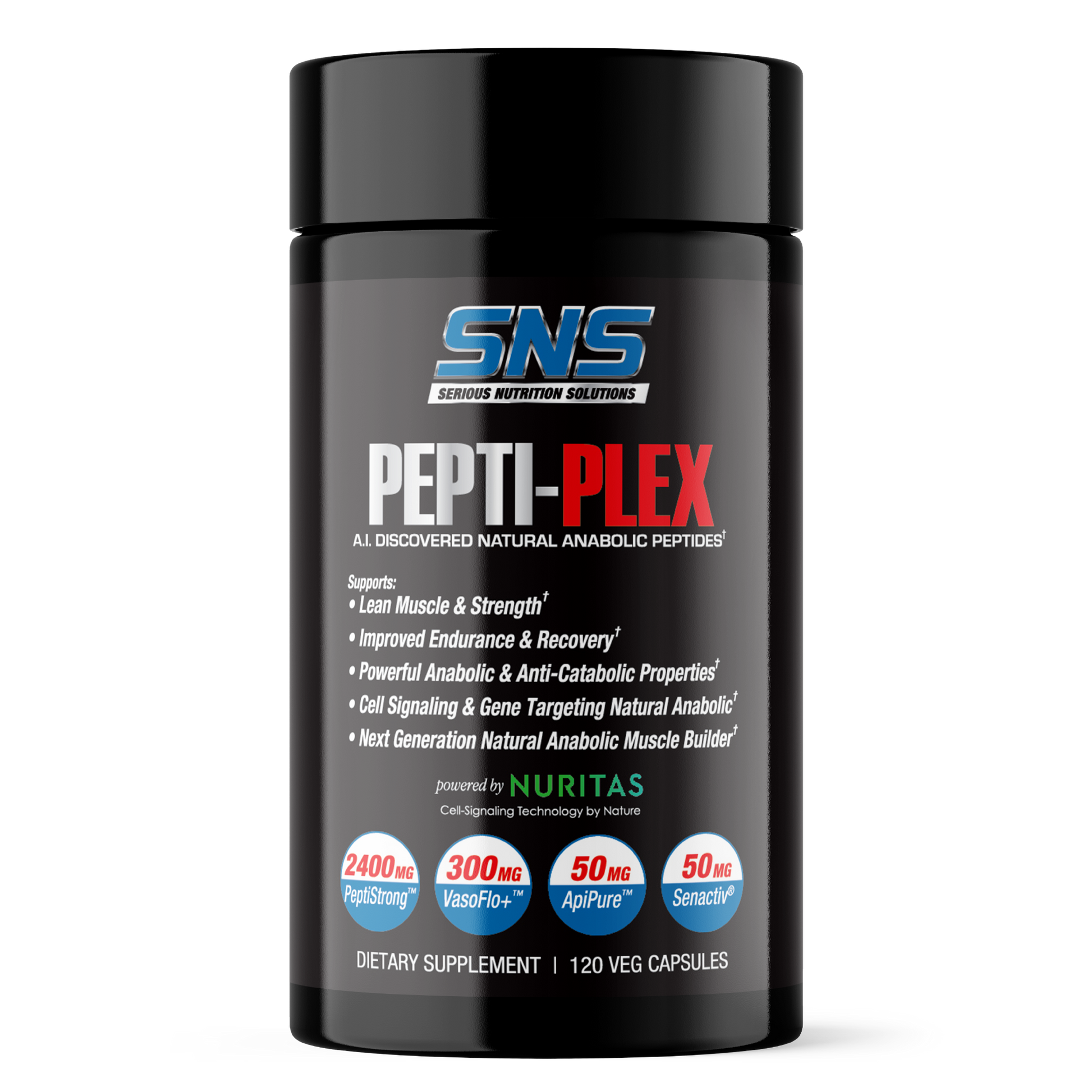 SNS Pepti-Plex - 120 Veg Caps - Evolution Supplements - SNS Pepti-Plex Front