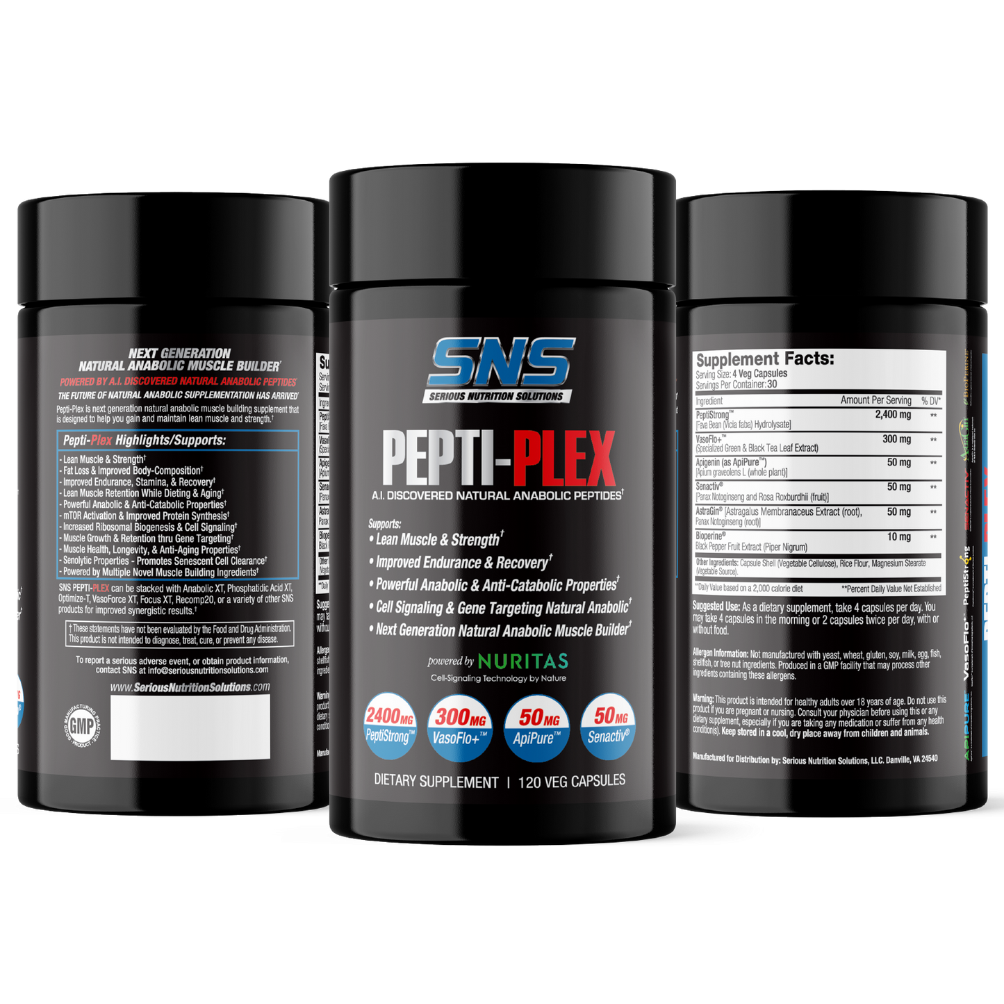 SNS Pepti-Plex - 120 Veg Caps